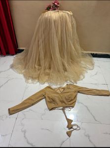 Beige Lehenga Set