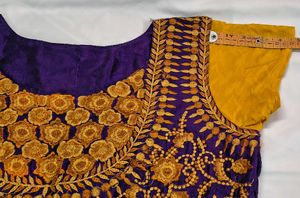 Vibrant Yellow Embroidered Kurti