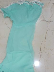 Elegant Aqua Embroidered Kurta Set