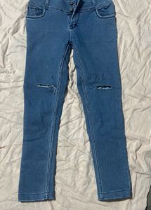 Ripped Knee Denim Jeans