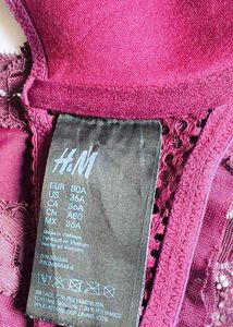 Burgundy Lace Bra with brief 👍