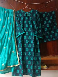 Beautiful 38 Bust Size Plazzo Suit Set Wd Dupatta