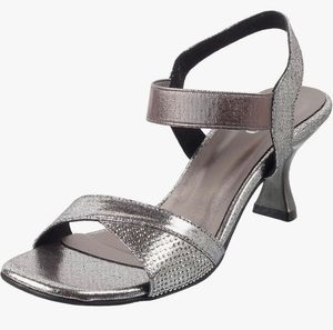 Metro Gunmetal Metallic Shimmer Heels (Size 39)