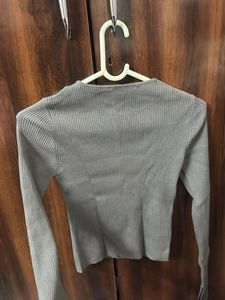 Zara Cut Out Long Sleeve Top