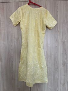 Butter yellow kurta suit set