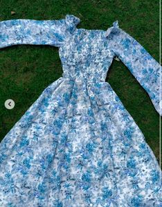 🤍🩵Cottage Core Dreamy Blue Dress🩵🤍