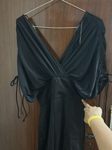 Elegant Black Wrap Top