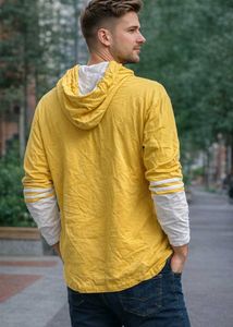Yellow Distressed Hoodie T-Shirt