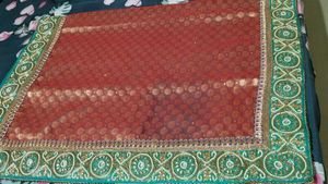 new with tag heavy sari and blouse piece
