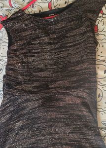Sparkling Striped Fit &amp; Flare Dress
