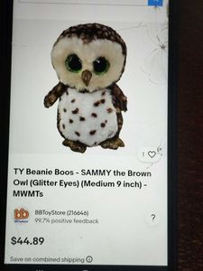 Ty Beanie Boos Owlette