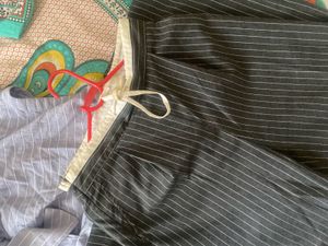 Striped High-Waisted Trousers