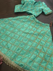 Beautiful Teal Lehenga Choli Set