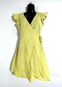 Lime Green Wrap Dress (Women's)