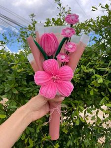 Pink Pipe Cleaner Flower Bouquet