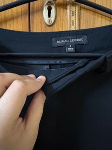 Black Wide Leg Cropped Pants
