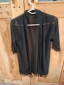 Black Lace Trim Cover-Up