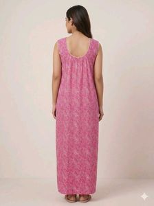 Pink Floral Print Nightgown