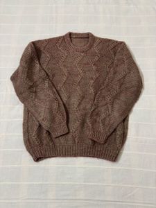 Unisex Handmade Brown Wool Sweater