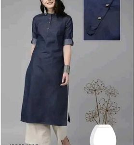 Stylish Navy Blue Denim Kurta