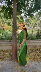 Green silk suit with dupatta and plazoo