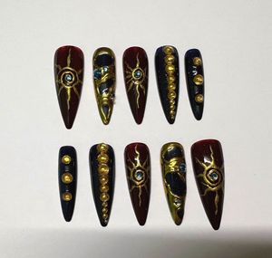 Unique Sun & Gem Press-On Nails