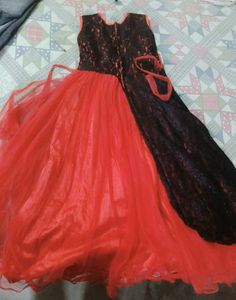 Beautiful red gown for kids