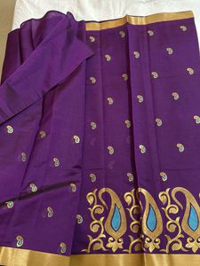 Brand New Purple Saree