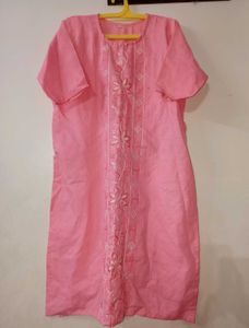 Chic Pink Embroidered Kurta 💕