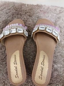 Embellished Flat Sandals