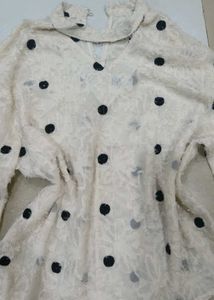 Chic Polka Dot Lace Blouse