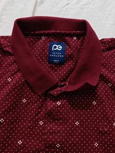 Men's Maroon Polo T-Shirt