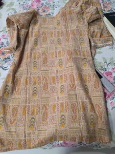 Elegant Paisley Print Kurta Set