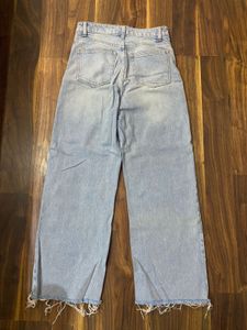 H&amp;M Light Wash Wide Leg Jeans