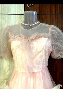 KoreanPink Ruffled Layered Party Dress🤍💖