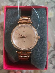 Women's Rose gold Fastrack dial watch