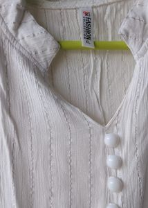 Womens White Aesthetic Top