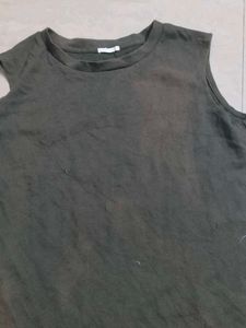 Olive Green Sleeveless Maxi Dress