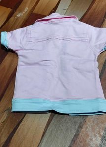 beautiful Pink and sky blue shirt pant for kids