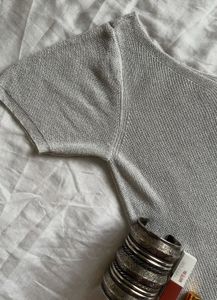 Silver Knit Top