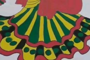Hand made wall paper painting 1 pic