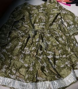 Beautiful Olive Green Kurta Set with Dupatta