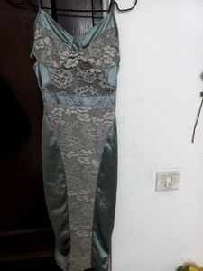 silver party dress