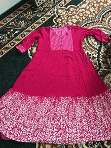 Pink Printed Kurta