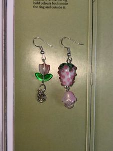 Cute Flower &amp; Strawberry Earrings