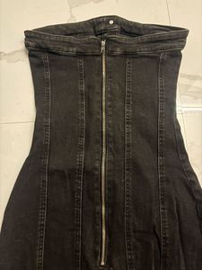 Denim Button-Up Mini Dress