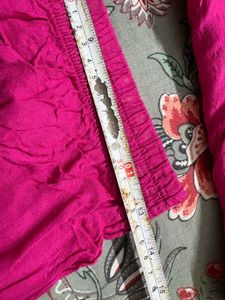 Vibrant Pink Embroidered Kurta with Plazzo