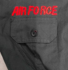 Air Force Black Button-Up Shirt