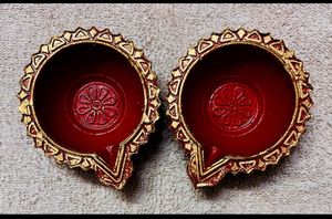Designer Homemade Mitti Diye (10 Piece)