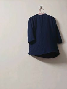 blue solid top